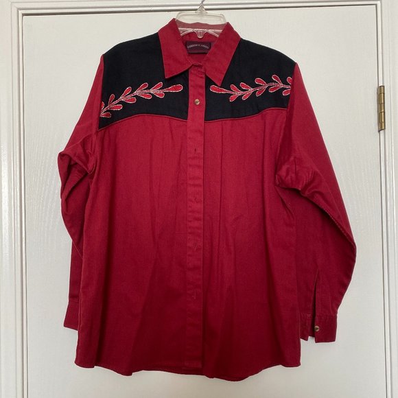 vintage gordon & james western embroidered shirt - Picture 1 of 4
